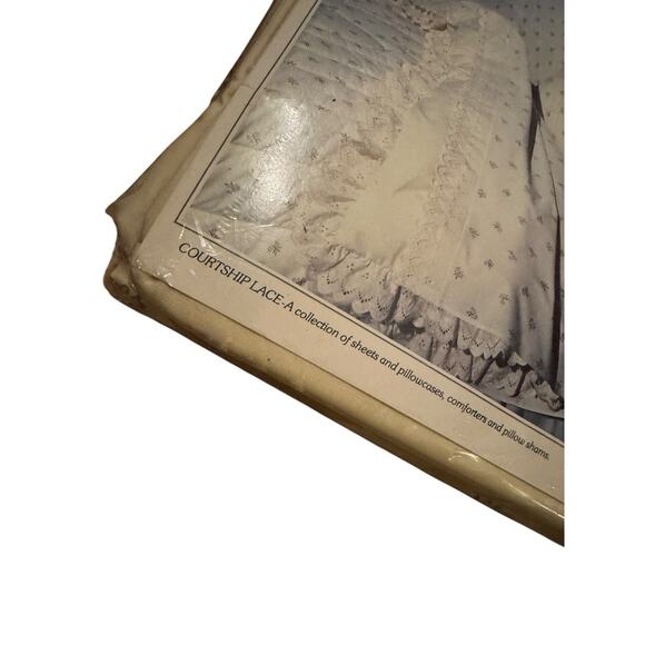 Vintage St Marys Luxury Percale Courtship Lace Full Sheet Set 4 Pc Floral Design - Picture 3 of 6